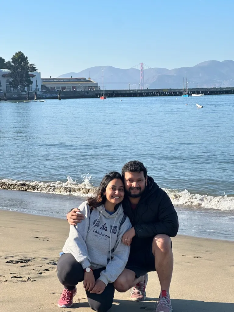 Ashwini with her husband in Bay Area, California