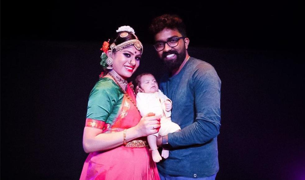 Bharatnatyam dancer Reshma Rajeev with her family